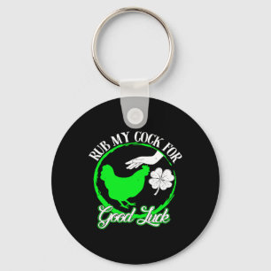 Kip Wrijf Mijn Voor Goede Geluk St. Patricks Dag Sleutelhanger