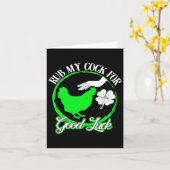 Kip wrijven voor mijn geluk St Patrick's Day Kaart (Gele Bloem)