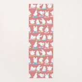 Kip Yoga op Roze Yogamat (Achterkant)