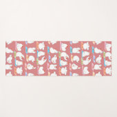 Kip Yoga op Roze Yogamat (Voorkant (horizontaal))