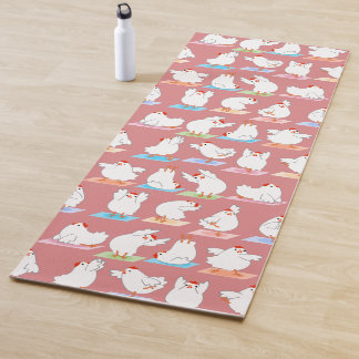Kip Yoga op Roze Yogamat