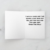 KIP ZEGT-IN EEN KOOI / SLECHT HAAR DAG-OVER DE HEU KAART (Binnen)