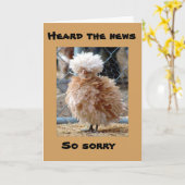 KIP ZEGT-IN EEN KOOI / SLECHT HAAR DAG-OVER DE HEU KAART (Gele Bloem)