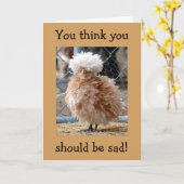 KIP ZEGT-IN EEN KOOI / SLECHT HAAR DAG-OVER DE HEU KAART (Gele Bloem)