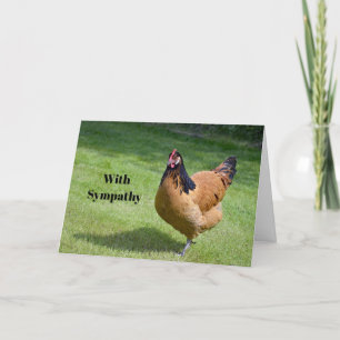 Kip Zwart en Goud Vorwerk Foto Sympathie Kaart