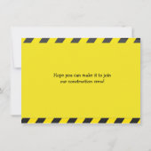 Kipauto bouw foto feest uitnodiging (Achterkant)