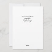 Kipawa Long Boat beroemd gemaakt door Charlie Raps Feestdagenkaart (Achterkant)