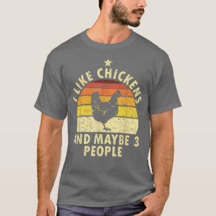 Kipboerenfokkerij ik hou van kippen en misschien w t-shirt