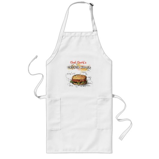 Kipburger Kunst Persoonlijk Grilleer Schort (Voorkant)