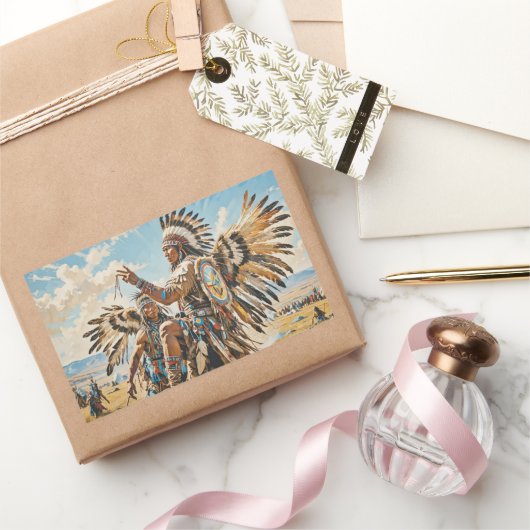 KIPDANSEN 2 RECHTHOEKIGE STICKER (Geschenken)