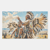 KIPDANSEN 2 RECHTHOEKIGE STICKER (Voorkant)