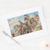 KIPDANSEN 2 RECHTHOEKIGE STICKER (Envelop)