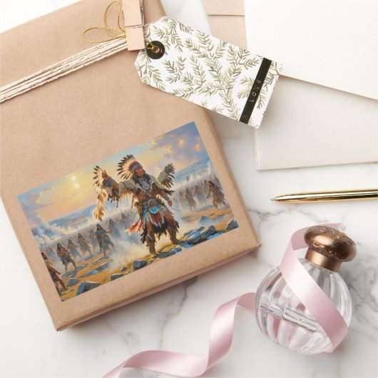 KIPDANSEN 3 RECHTHOEKIGE STICKER (Geschenken)