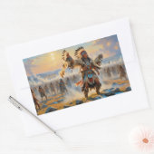 KIPDANSEN 3 RECHTHOEKIGE STICKER (Envelop)