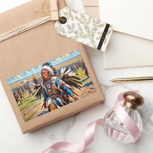 KIPDANSEN RECHTHOEKIGE STICKER (Geschenken)