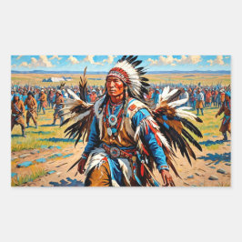 KIPDANSEN RECHTHOEKIGE STICKER