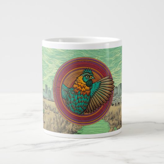 Kipembleemontwerp Grote Koffiekop (Voorkant)