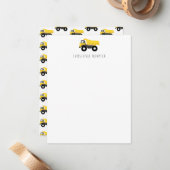 Kipkar Constructie Trucks Kinderen Kinder- Notitiekaartje (Voorkant / Achterkant in situ)