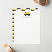 Kipkar Constructie Trucks Kinderen  Notitiekaartje (Voorkant / Achterkant in situ)