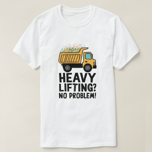 Kipkar zwaar tillen t-shirt (Design voorkant)