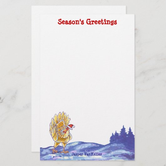 Kipkerst Briefpapier (Voorkant / Achterkant)