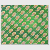 Kipkerst op groen cadeaupapier (Vlak)