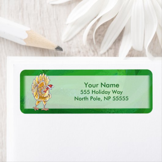 Kipkerst op groen etiket (Insitu)