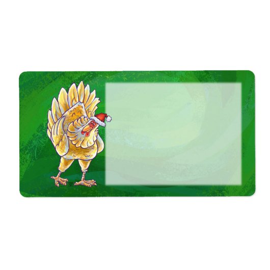 Kipkerst op groen etiket (Voorkant)