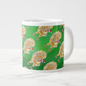 Kipkerst op groen grote koffiekop (Voorkant rechts)