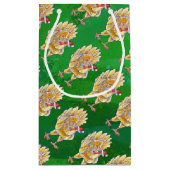 Kipkerst op groen klein cadeauzakje (Achterkant)