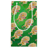 Kipkerst op groen klein cadeauzakje (Voorkant)