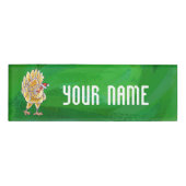 Kipkerst op groen naambadge (Voorkant)