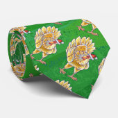 Kipkerst op groen stropdas (Opgerold)