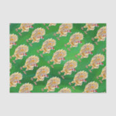 Kipkerst op groen tissuepapier (Voorkant)