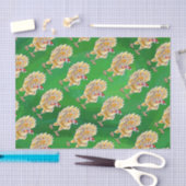 Kipkerst op groen tissuepapier (Craft)