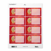 Kipkerst op rood etiket (Full Sheet)