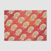 Kipkerst op rood tissuepapier (Voorkant)