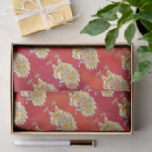 Kipkerst op rood tissuepapier (Geschenk)