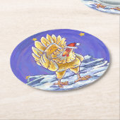 Kipkerst Ronde Kartonnen Onderzetter (Gebogen)