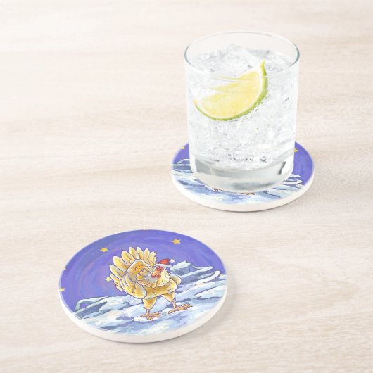 Kipkerst Zandsteen Onderzetter (Zijkant)