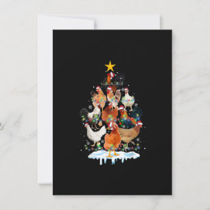 Kipkerstbomen Licht Funny Chicken Lover Kaart