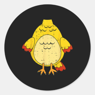 Kipkostuum Schattige Gemakkelijk Dier Halloween Gi Ronde Sticker
