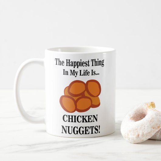Kipnugget Fast Food Grappig Koffiemok (Met donut)