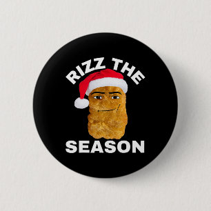 Kipnugget Kerstmis Rizz Het Seizoen - Uni-adu Ronde Button 5,7 Cm