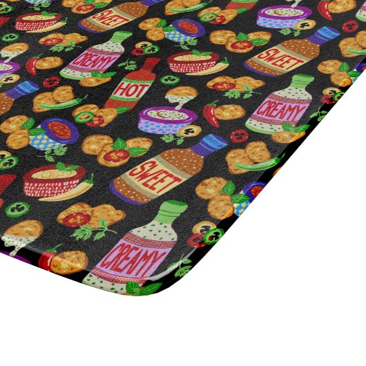 Kipnuggets & dipsaus snijplank (Hoek)