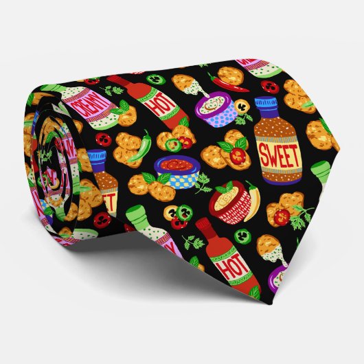 Kipnuggets & dipsaus stropdas (Opgerold)