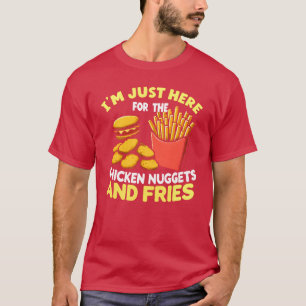 Kipnuggets en friet Fast Food meisje T-shirt