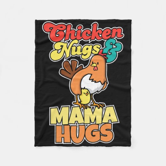 Kipnuggets en mama knuffels Grappige Moederdag _1 Fleece Deken (Voorkant)