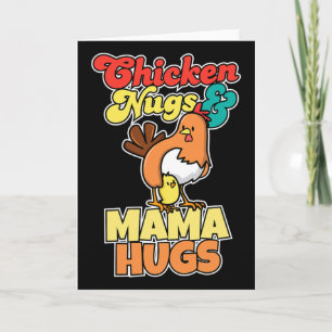 Kipnuggets en mama knuffels Grappige Moederdag _1  Kaart