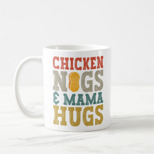 Kipnuggets en mama knuffels Peuter Nugget liefhebb Koffiemok